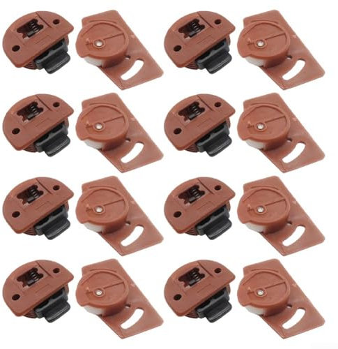 Rueda de engranaje para puerta corrediza y guía de puerta corredera para muebles, rodillo de armario para puerta corrediza, kit interno de panel de riel (8 pares)