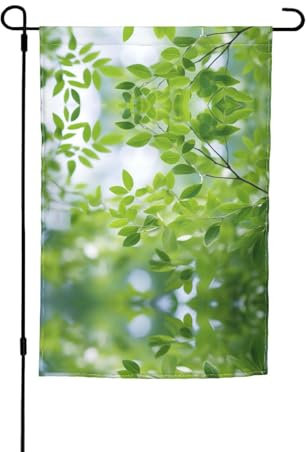 Bandiera bianca naturale verde Twig1 stampa all'aperto bandiera casa decorazione giardino divertente bandiera all'aperto 30 x 45 cm