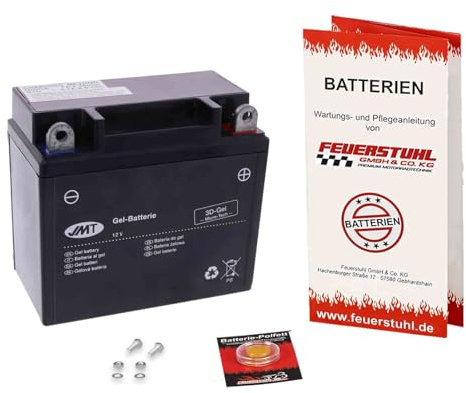 Gel Batterie für Yamaha SR 500, 1984-1994 (48T) wartungsfrei, einbaufertig (inkl. 7,50€ Pfand)