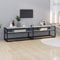 UTSRABFA TV-Schrank Weiß Marmor-Optik 180x40x40,5 cm Hartglas Tv Unterschrank Sideboard Wohnzimmer Tv Lowboard Tv Sideboard für Spielzimmer Schlafzimmer Esszimmer Wohnzimmer