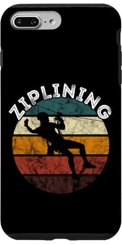 Zip Lining Retro Vintage Adventure Zip Line Tours Case for iPhone 7 Plus/8 Plus