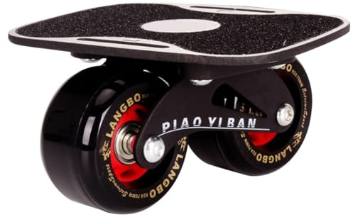 GRIRIW Transportables Driftboard mit Aluminiumlegierung Platte und Schwarzen Rollen Skateboard für Anfänger Geeignet für Gleichgewichtstraining und Aktive Freizeit