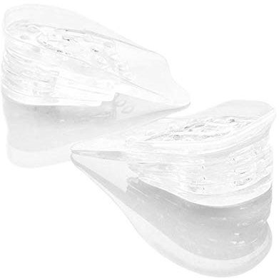 SHOP STORY - Semelle Talonnette Grandissante 5 Niveaux en Silicone pour Homme et Femme - Semelles Talonnettes Grandissantes, Transparent,