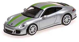 Minichamps 870066225 Porsche 911 R – 2016 – silver with green stripes