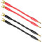 4 Units - 6 Inch - Canare 4S11 - Audiophile Grade - HiFi Speaker Cable Jumper Terminated with Gold Banana to Spade Connectors