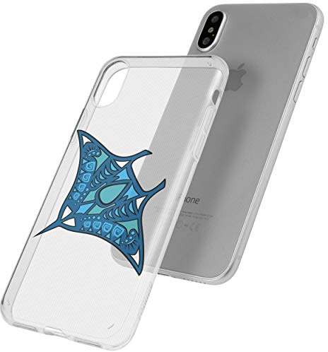 mumbi Hülle kompatibel mit iPhone X / XS Handy Case Handyhülle dünn mit Motiv Manta, transparent