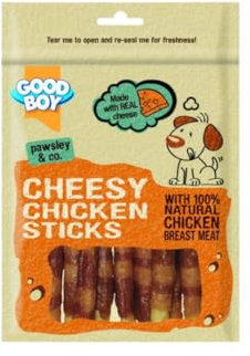 Other Good Boy Pawsley & Co Cheesy Chicken Sticks Dog Treat 80g, Clear