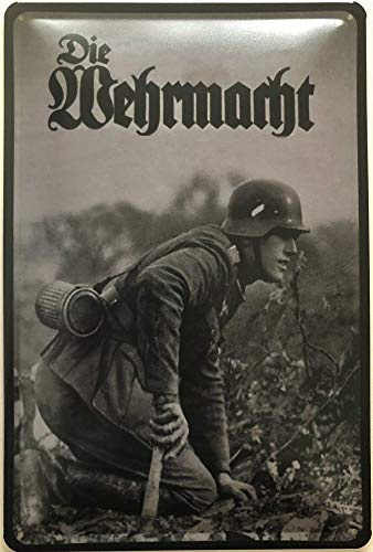 Blechschild 30 x 20 cm Die Wehrmacht - Der Soldat am Boden - Deko7