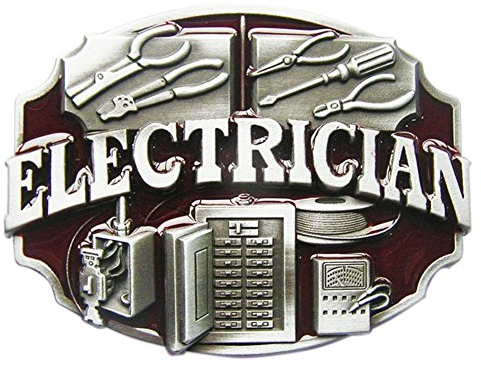 JEAN'S FRIEND Enamel Trades Tradesman Gürtelschnalle auch in den USA, Antike, gebürstete versilberte Farbe, Einheitsgröße