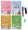 Kyduu Magische Kalligraphie, Kalligraphisches Schreiben von Kindern, Kinder Magisches Heft, Wiederverwendet Werden kann Handschrift Copybook Set, Handschrift Übungsbücher für Kinder 4pcs