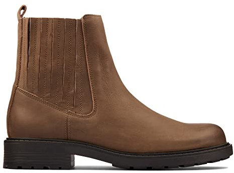 Clarks Orinoco2 Mid Leather Boots In Brown Snuff Standard Fit Size 5