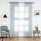 WOLTU Vorhänge Gardinen mit Ösen 2er Set Transparente Stores Gardinen aus Voile Durchsichtige Ösenvorhänge Fensterschal Grau 140x145 cm (BxH) für Wohnzimmer Schlafzimmer Kinderzimmer