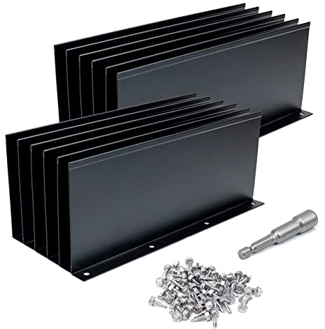 Powrocket PW-GVSG-01 PW-GVSG Gutter Valley Spritzschutz, 12er-Pack, schwarz