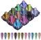 Pure Vie Glitzerpulver Glitzer für Nägel, 12PCS Glitzerpuder Nagel Nail Art Glitter Chrom Nail Powder Pigmente Pulver Irisierende Pailletten Deko Bastelglitzer für Gel Polish Dekoration Party DIY