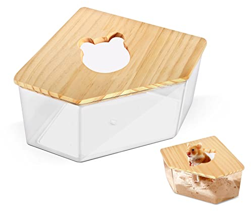 Haustier Hamster Badezimmer, Sandbad Container Toilette Transparente Acryl Hamster Badebox, Hamster Sand Badezimmer Hamster Badehaus für Eichhörnchen