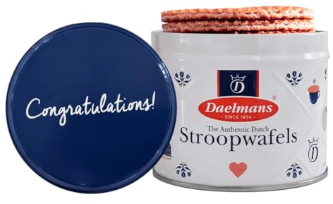 Scatola regalo Stroopwafel 'Congratulations' - Scatola da 12 barattoli - 8 Stroopwafel per scatola (96 biscotti)