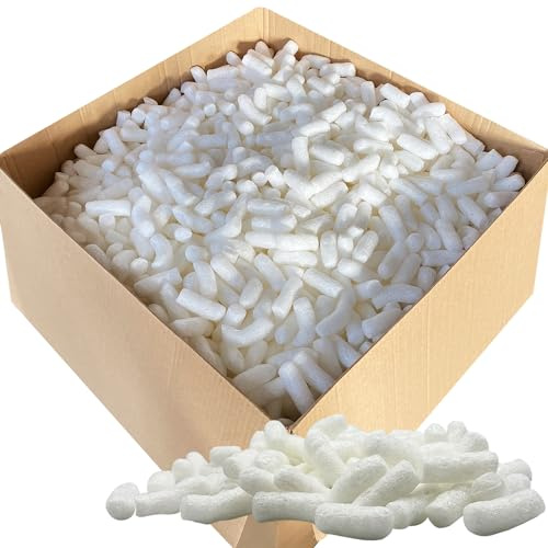Schott Packaging 5 Cubic ft LOOSE FILL Biodegradable EcoFlo Packing Peanuts - Protective Postal Mailing Packing Void Fill Packaging Foam Loose Fill Packing Chips - Polystyrene Packaging Alternative