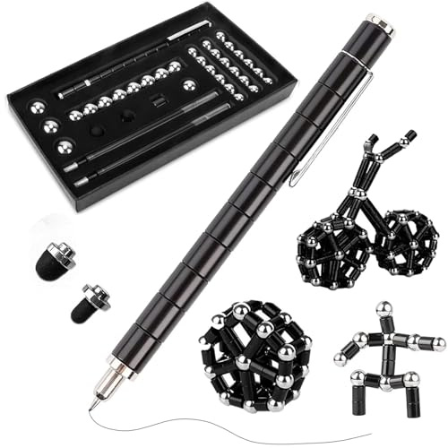 POPOYU Coole Magnet Stift Fidget Pen,Magnetischer Kugelschreiber Magnetstift,Magnetischer Fidget Stift Multifunktions Magnetstift für Teenager Männer Mädchen Jungs Coole Sachen,Geschenke Weihnachte