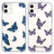 Yoedge 2 Pack Transparent Phone Case Compatible with iPhone 12 mini 5.4, Ultrathin Soft Silicone TPU with Aesthetics Pattern, Shockproof Bumper Protector Matte Cover for iPhone 12 mini, butterfly