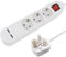 Adaptador de viaje UK Euro 1,5 m alargador 3 enchufes Schuko + 2 USB equipados con enchufe británico tipo G