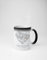 C&P Taza magica mapa del amor donde empezo todo, personalizada con tu ubicacion favorita, 350 ML (CORAZON BLANCO Y NEGRO)