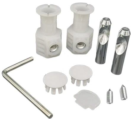 1 paire de boulons de fixation universels pour toilettes suspendues au mur, vis de couvercle de toilette, charnières de fixation supérieures, support de réparation de salle de bain et vis pour sol de