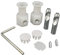 1 paire de boulons de fixation universels pour toilettes suspendues au mur, vis de couvercle de toilette, charnières de fixation supérieures, support de réparation de salle de bain et vis pour sol de