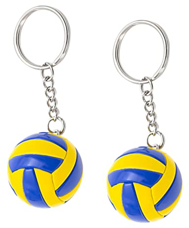 Vaguelly 2st Volleyball-modellspielzeug Fußball Schlüsselanhänger Entzückender Volleyball Keychain Fußballspielzeug Geschenke Für Volleyballfans Das Geschenk Sport Leder Taschen 3d Hängend