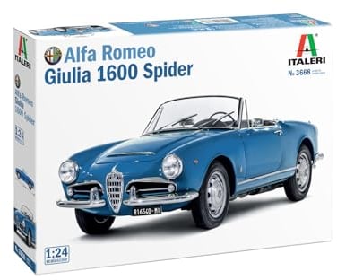 Italeri 3668 1:24 Alfa Romeo Guilia 1600 Spider - Modellismo, Kit di Plastica, Modellini, Hobby, Colla, Auto 1:24