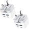 USB C Plug 2Pack for iPhone, USB Plug Fast Charge UK 40W Charing Port Type C PD Power Adapter and Micro USB Port, USBC Wall Charger for i Phone Apple 16 15 14 13 12 11 Pro Max XR XS, iPad