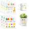 Mumjooyi 6 Pcs Aufkleber für Den Blumentopf Danke für Die Schöne Zeit Abschiedsgeschenk Erzieherin Lehrerin Danke Sticker mit Kinder Motiv Erzieherin Dankeschön Garten Abschied