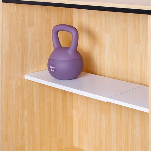 Home in Bold Expandable Closet Tension Shelf Storage Rack - No Drill Cabinet Tension Rod Shelf for Closet No-Slip | Shelves for Cabinet (NO Screw Installation)