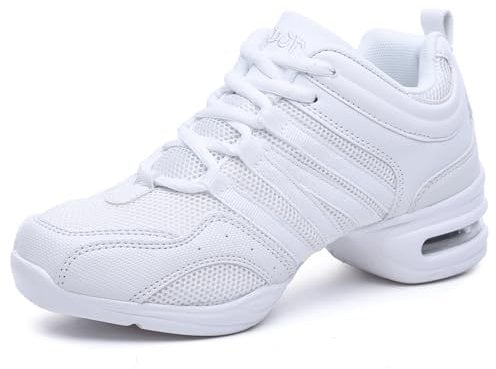 Hixingo 2024 Jazzschuhe Damen Cheerleader Schuhe Lace Up Tanzsneaker Damen, Geteilte Sohlen Line Dance Schuhe Damen, Zumba Schuhe Damen für Yoga Fitness Gymnastik Training Schuhe