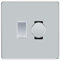 BG Polished Chrome Screwless Flat Plate 2 Gang Light Switch 1x Trailing Edge LED Dimmer 1x 2 Way Custom Switch