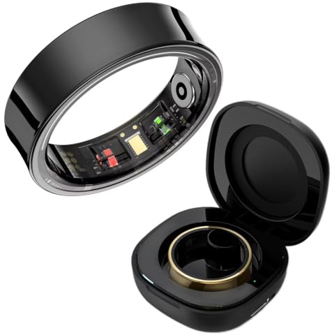 Smart Ring Fitness Ring Tracker Smarring per Uomo Donna Android iOS Fitness Ring SpO2 Sleep Tracker IP68 Impermeabile Contapassi Calorie Cardiofrequenzimetro Sleep Tracker Activity Tracker