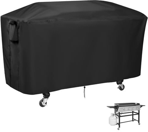 Grillabdeckung, 62 Zoll BBQ Gasgrill Abdeckung für Outdoor Grill, Wasserdicht & Anti-UV Flat Top Grillabdeckung für Royal Gourmet GB4000/GB4001/GB4002 4-Brenner Tragbarer Propangasgrill -