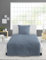 Bierbaum Bettwäsche 3000, Seersucker Uni, Designed in Germany, Blau 29, 155x220 + 80x80 cm, Komfortgröße