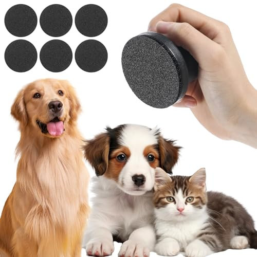 Dog Nail File with 6Pcs Replaceable Filing Disc, Dog Scratch Board for Safe and Easy Nail Care, Dog Nail Scratch Board Ensures Smooth and Healthy Nails for Dogs and Cats