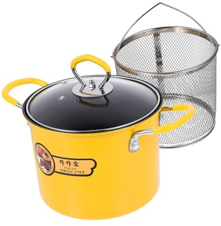 ABOOFAN Panier à Friture Et Marmite De Friteuse Pour Cuisine Avec Poignée Ergonomique Pour Frites Légumes Et Viandes