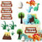 Dinosaur Cake Decoration 12PCS 3D Cake Decorations Happy Birthday Caker Topper for Dinosaur Theme Boy Girl Kid Birthday Party Supplies