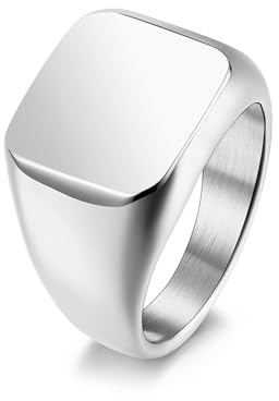 Sumpgle Titanstahl Glatter Siegelring Herren Minimalistischer Kaltstil Edelstahl Schmuck