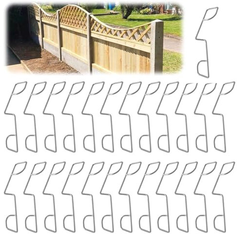 GIONAR 25 Pack Fence Panel Wedges, Fence Wedges to Stop Banging, Stainless Steel Fence Panel Clips, Durable & Weather-Resistant, for Secure Fit - Anti-Rattle Garden Fence Brackets