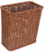 TOPBATHY Large Open Top Plastic Garbage Bin for Home Bedroom Living Room Imitation Rattan Trash Can for Effortless Waste Management