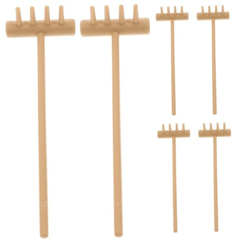 FUTUREORYY 6 Piezas Conjunto de Mini Rastrillos Zen para Jardín de Arena Herramientas Decorativas de Mesa Accesorios Resistentes y Fáciles de Usar para Relajación y