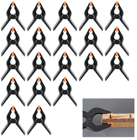 20 Pièces 2 Pouces Pinces à Ressort en Nylon, Pince Serre Joint, Pinces de Serrage Polyvalentes pour Photographie, Bricolage, Travaux du Bois et Décorations (20, 2 Pouces)