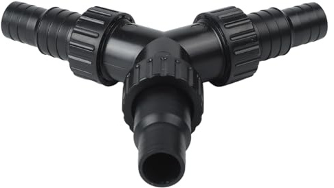 Lapiglo Plastic Pond Pump Y Diverter Connector, Adjustable Hose Splitter Valve Koi Pond and Fountain Irrigation