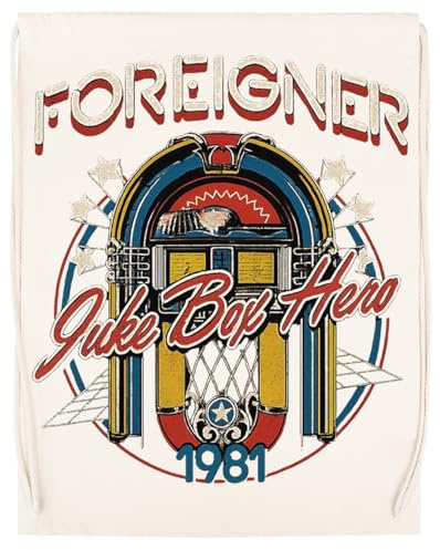 MAGITONE Juke Box Hero 1981 Unisex Sporttasche Beige Turnbeutel Unisex Sport Bag Beige Gym Sack