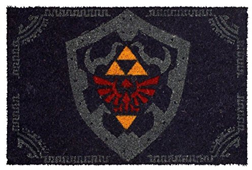 Zelda Matte Hylia Schild Logo Fußmatte Nintendo 60x40cm Kokos blau