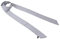 ODN Damen Schmal Schals 2-lagig Satin Seide Krawattenschal Skinny Scarf 188cm (Grau)