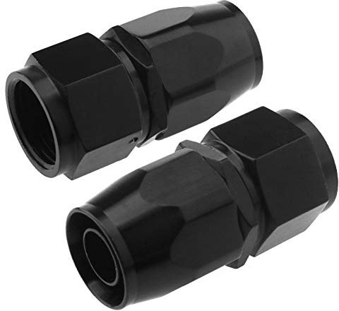 ENET 2X Kraftstoffschlauch Armatur Adapter AN10 Fast Flow Drehdichtung Stealth schwarz